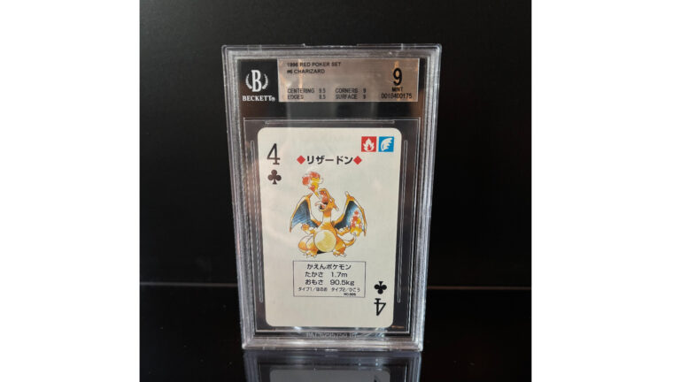 Charizard 1996 RED Poker set pokemon Card Beckett Mint 9