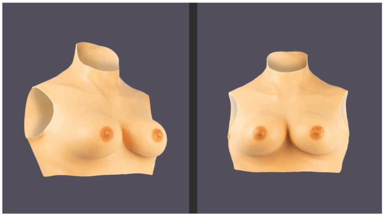 Silicone Torso with Breasts vanilla