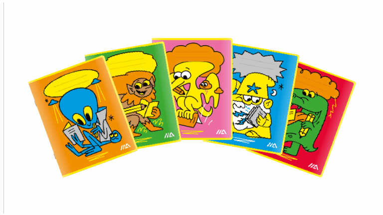 schoolschriftjes gelijnd