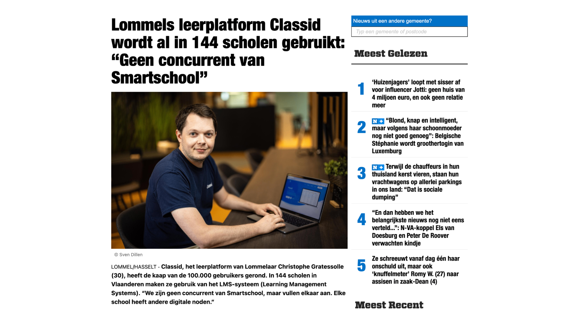 Leerplatform Classid wordt al in 144 scholen gebruikt