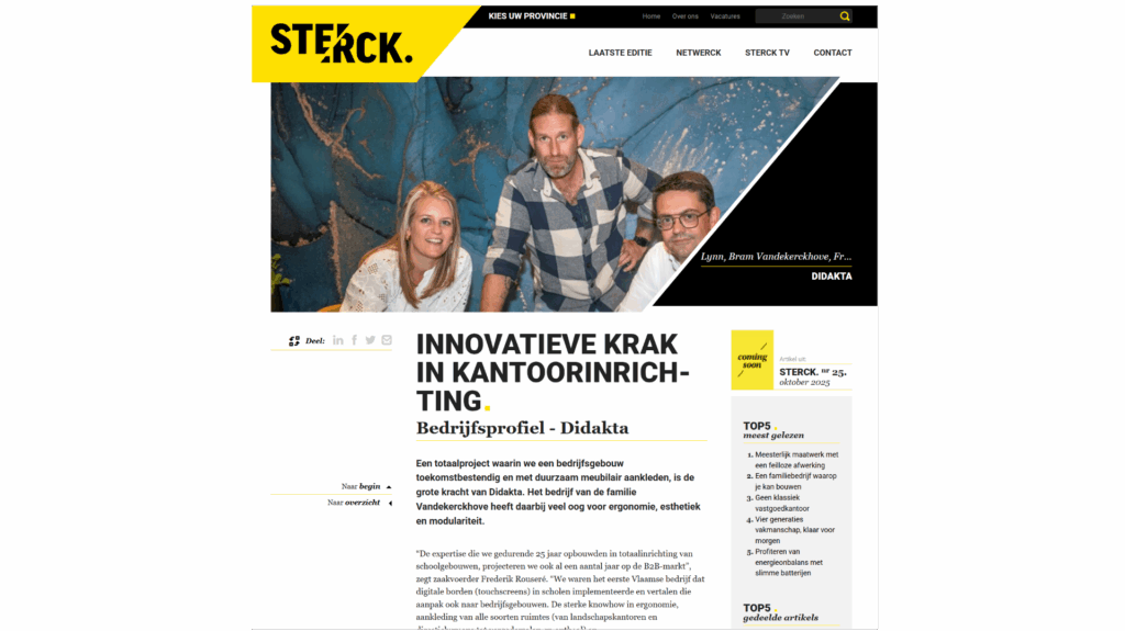 Innovatieve krak in kantoorinrichting
