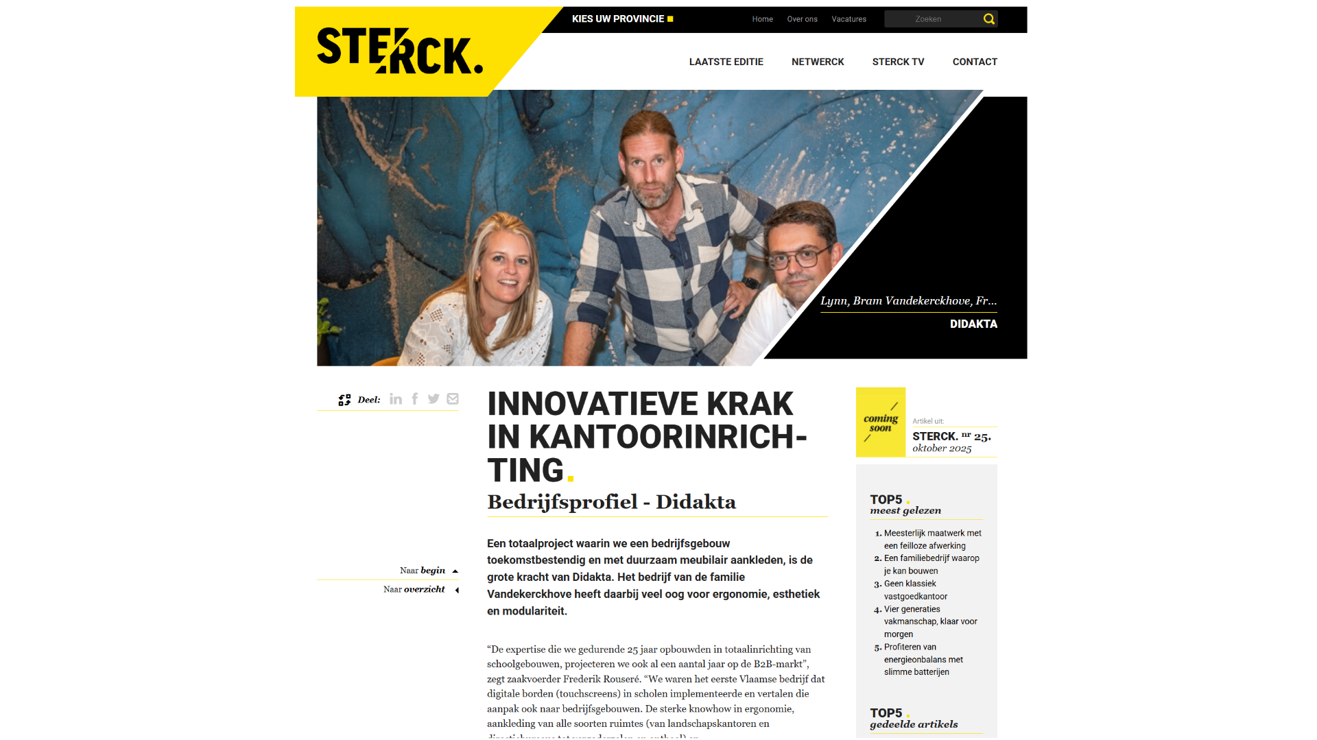 Innovatieve krak in kantoorinrichting