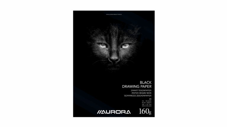 TEKENBLOK MET ZWART TEKENPAPIER