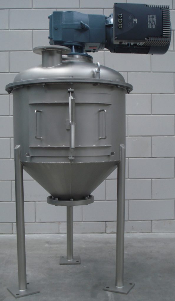 Vertical ribbon screw mixer