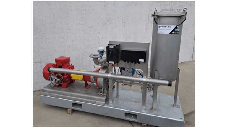 SS – pumpskid with filter to protect pump