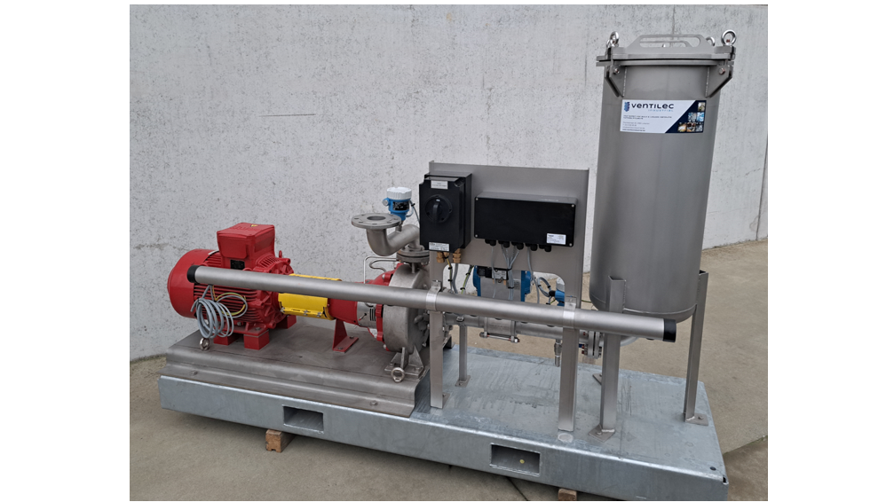 SS – pumpskid with filter to protect pump