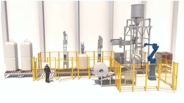 Fully automatic bigbag filling system