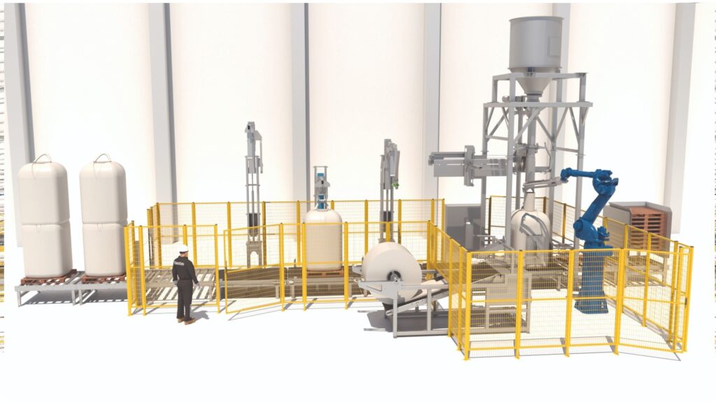 Volledig geautomatiseerde bigbag vulinstallatie