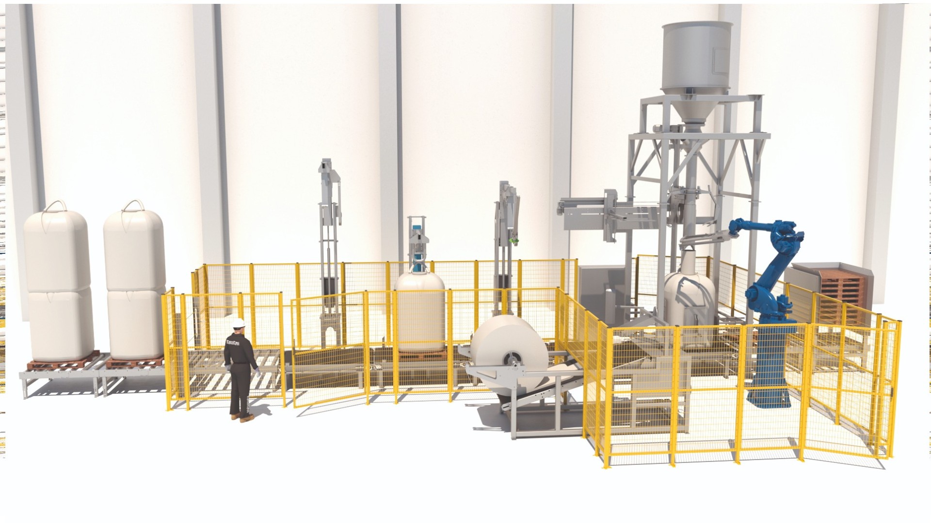 Volledig geautomatiseerde bigbag vulinstallatie