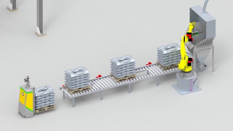 Fully automatic bag emptying system