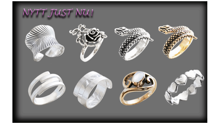 Nytt just nu. Lite silverringar som vi presenterar på mässan.