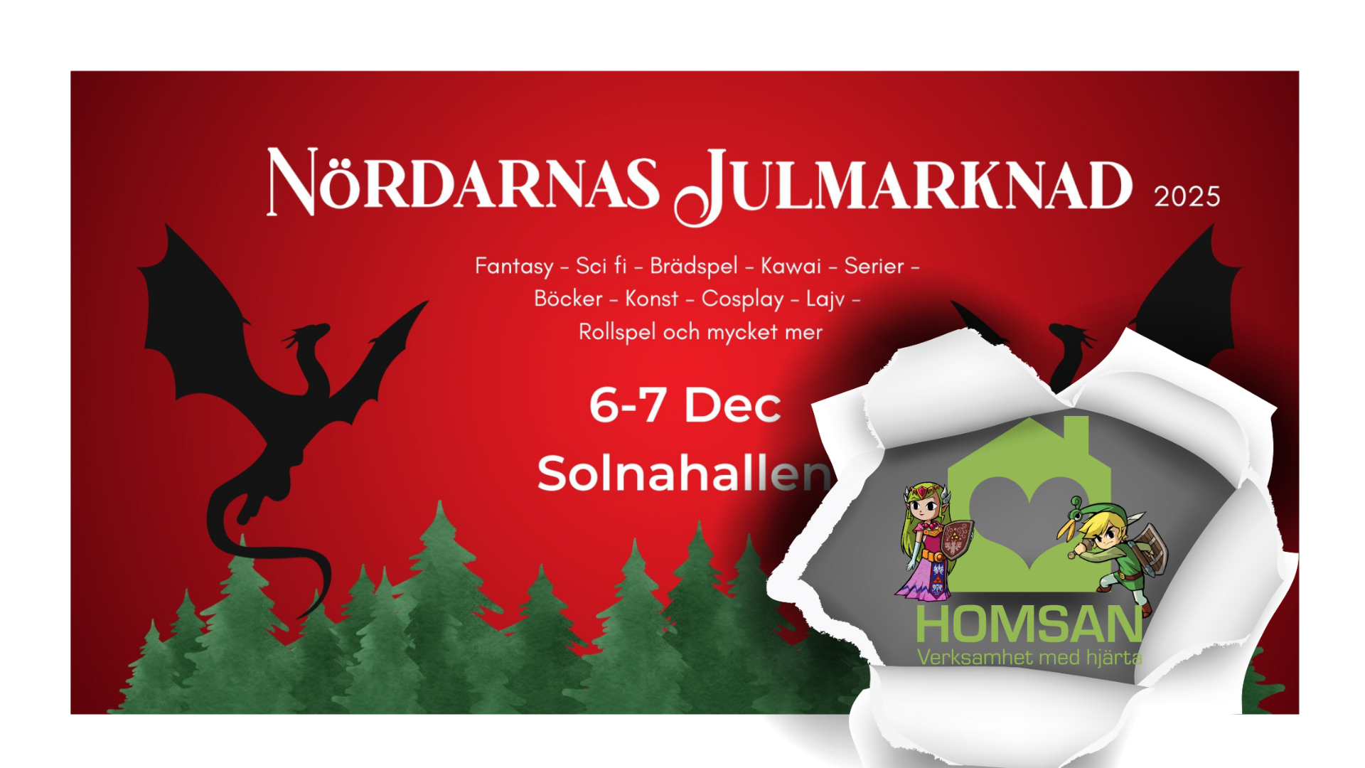 Zelda kommer att finnas på Nördarnas julmarknad, Solnahallen 6-7 dec. Fantacy- Sci fi- Brädspel – Kawai – Serier – Böcker – Konst – Cosplay – Lajv – Rollspel och mycket mer!