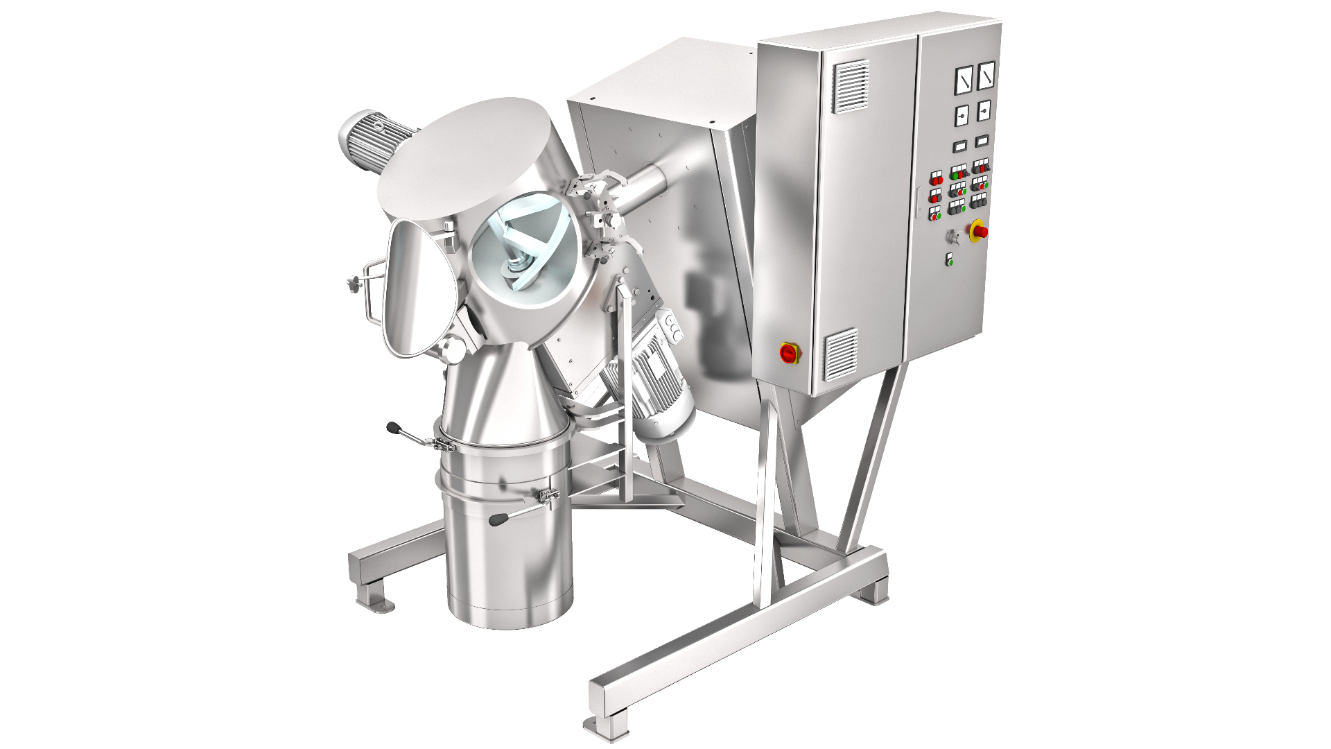 Single-shaft mixer with standard drum