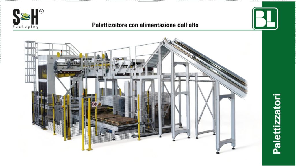 Palettizzatore con alimentazione dall’alto
