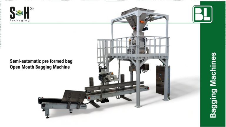Semi-automatic pre formed bag Open Mouth Bagging Machine