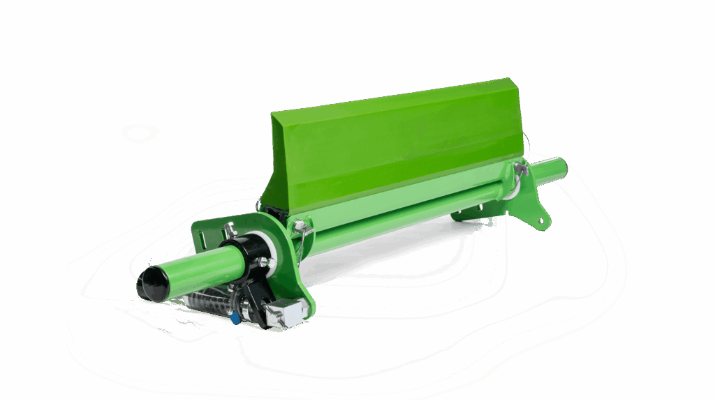 ARCLEAN-PU PRIMARY M/L.: Raschiatore primario con lama in poliuretano destinato ad essere installato sul tamburo motore dei nastri trasportatori in gomma unidirezionali e bidirezionali, ideali per spazi ridotti