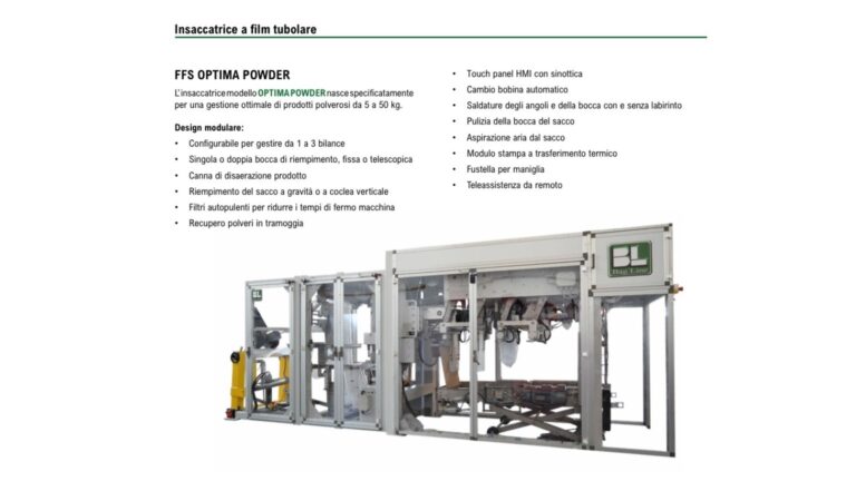 INSACCATRICE FFS PER PRODOTTI IN POLVERE