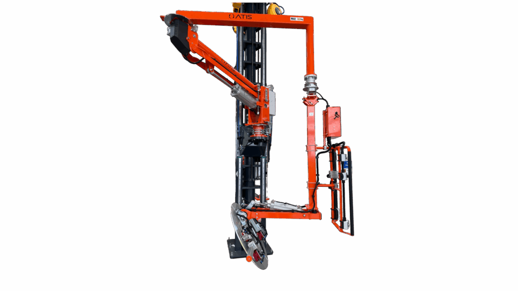 Manipolatore Pneumatico con attrezzo a Magnete per Sollevare Nastri in Acciaio