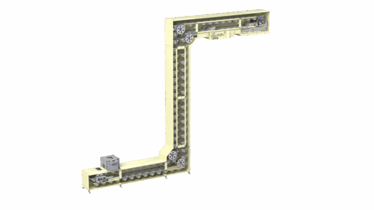 Elevatore a tazze basculanti