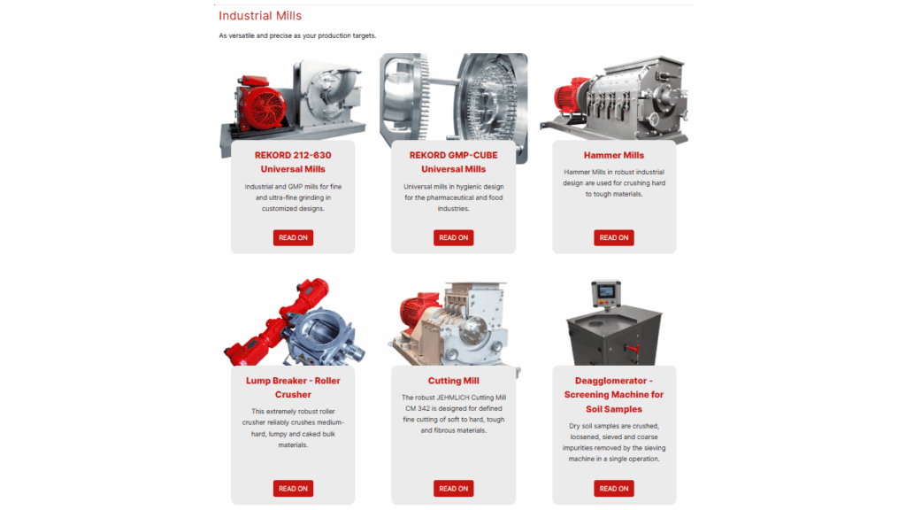 JEHMLICH Specialized in Industrial Milling Technology since 1919