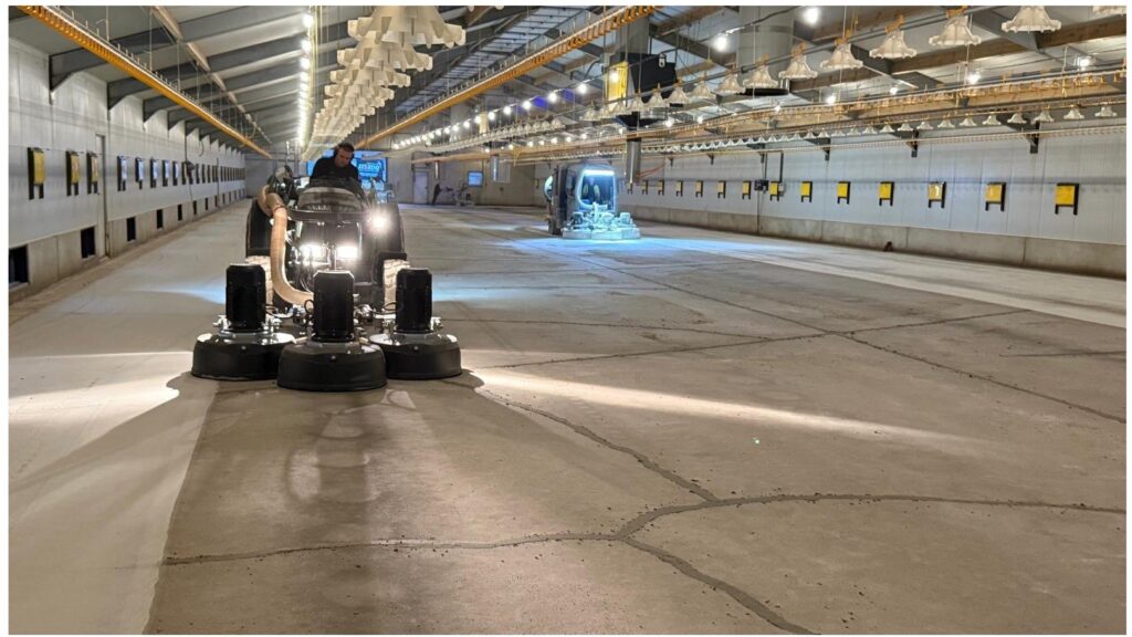 Renovation of concrete floor in chicken coops