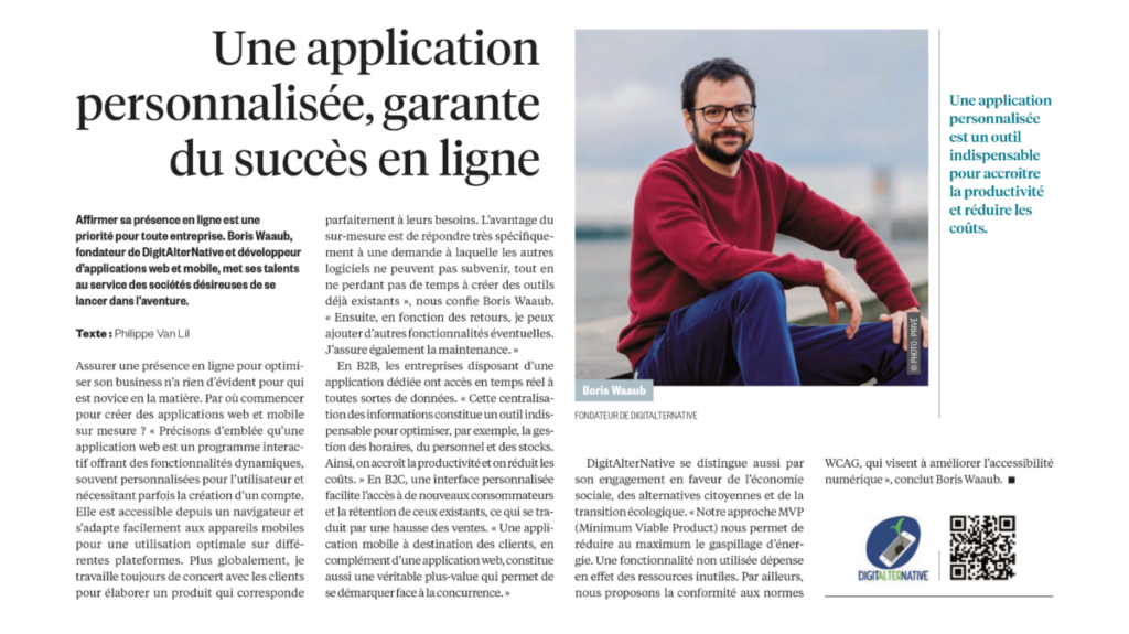 Une application personnalisée, garante du succès en ligne