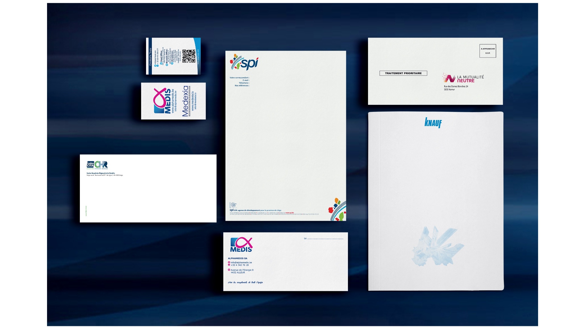 Papeterie : envellopes, en-tête de lettre, carte de visite…