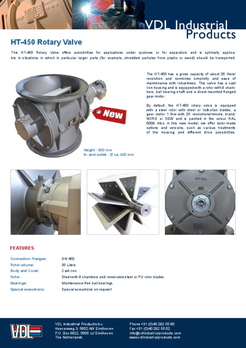 HT-450 Rotary valve
