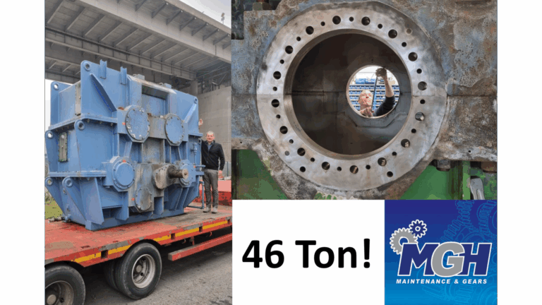 MGH reviseert een tandwielkast van 46 ton!