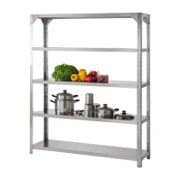 Rayonnage à 5 Niveaux en Tôle Inox Perforée