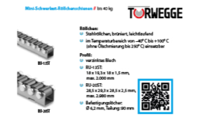 Mini-Schwerlast-Röllchenschienen // bis 40 kg