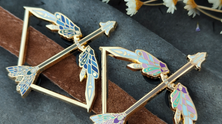 Archer’s Bow – Hard Enamel Pin – Gold