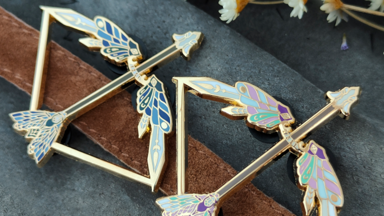 Archer’s Bow – Hard Enamel Pin – Gold