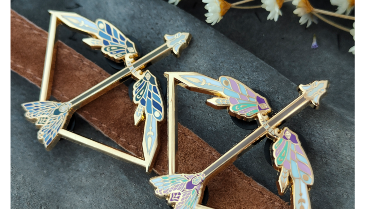 Archer’s Bow – Hard Enamel Pin – Gold