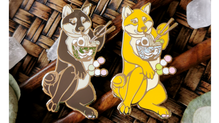 Shiba Gluttony Sinful Seven No. 5 – Hard Enamel Pin – Gold