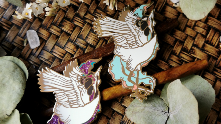 Crane Lust Sinful Seven No. 3 – Hard Enamel Pin – Gold