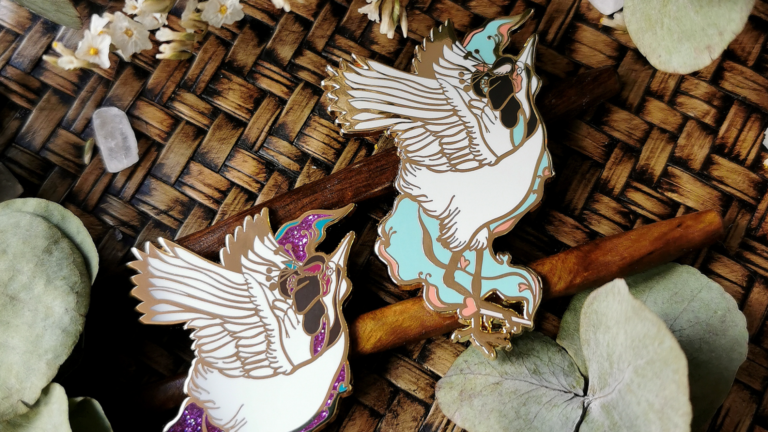 Crane Lust Sinful Seven No. 3 – Hard Enamel Pin – Gold