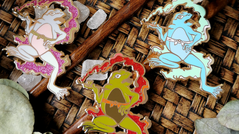 Frog Envy Sinful Seven No. 6 – Hard Enamel Pin – Gold