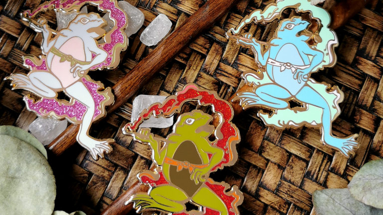 Frog Envy Sinful Seven No. 6 – Hard Enamel Pin – Gold