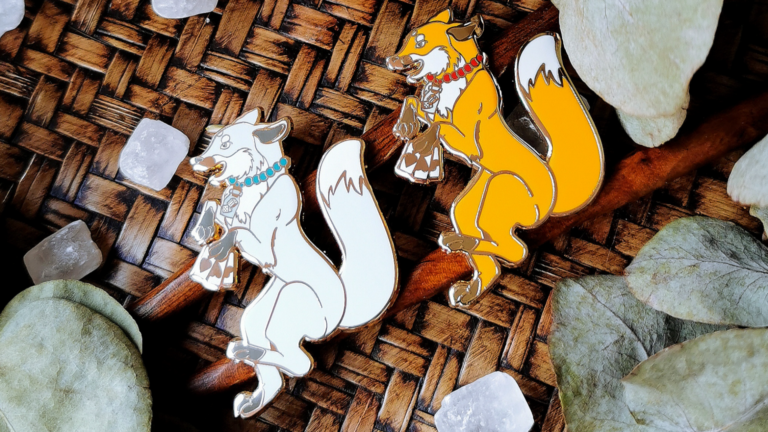 Fox Sloth Sinful Seven No. 7 – Hard Enamel Pin – Gold