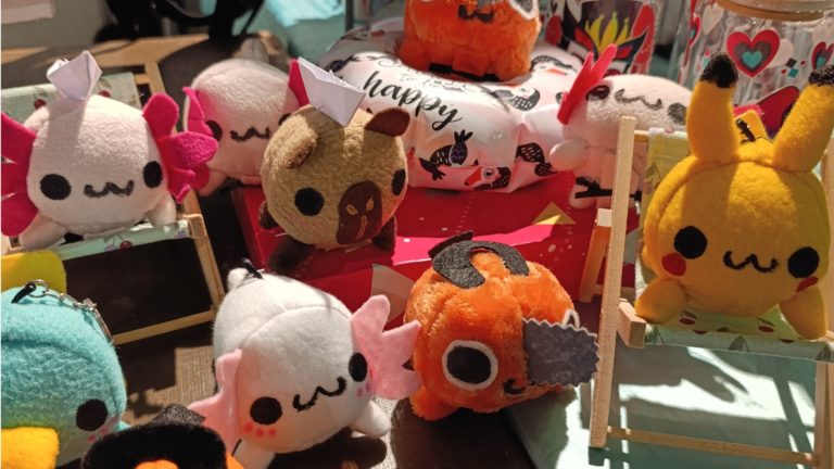 Plush toy with brooch