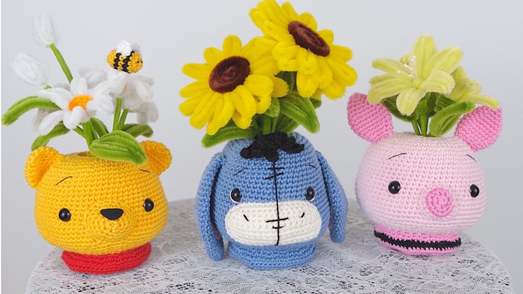 Winnie the Pooh flower vases