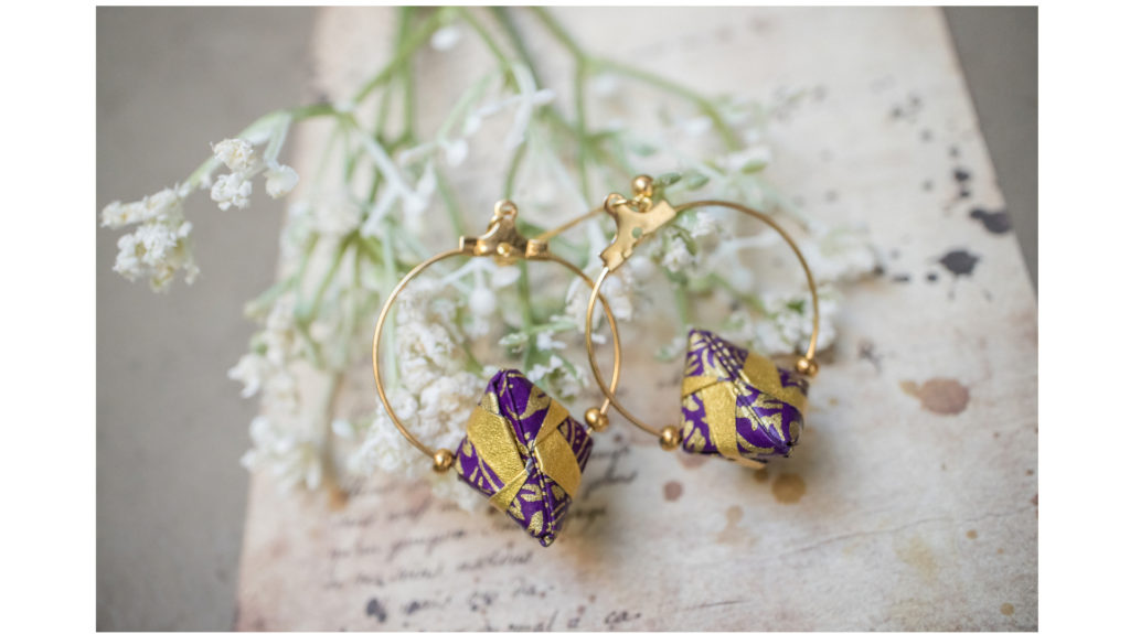 Sonobe Stripe Origami Earrings