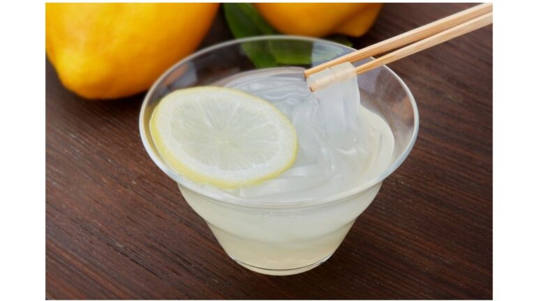 Kuzukiri Noodle Jelly with Yuzu & Lemon