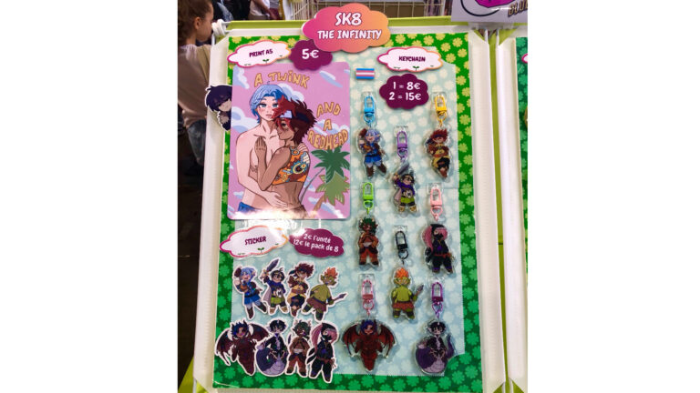 Sk8 the infinity merch (print, stickers, keychains)