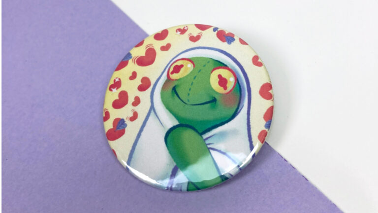 Cozy Kermie – Button Badge