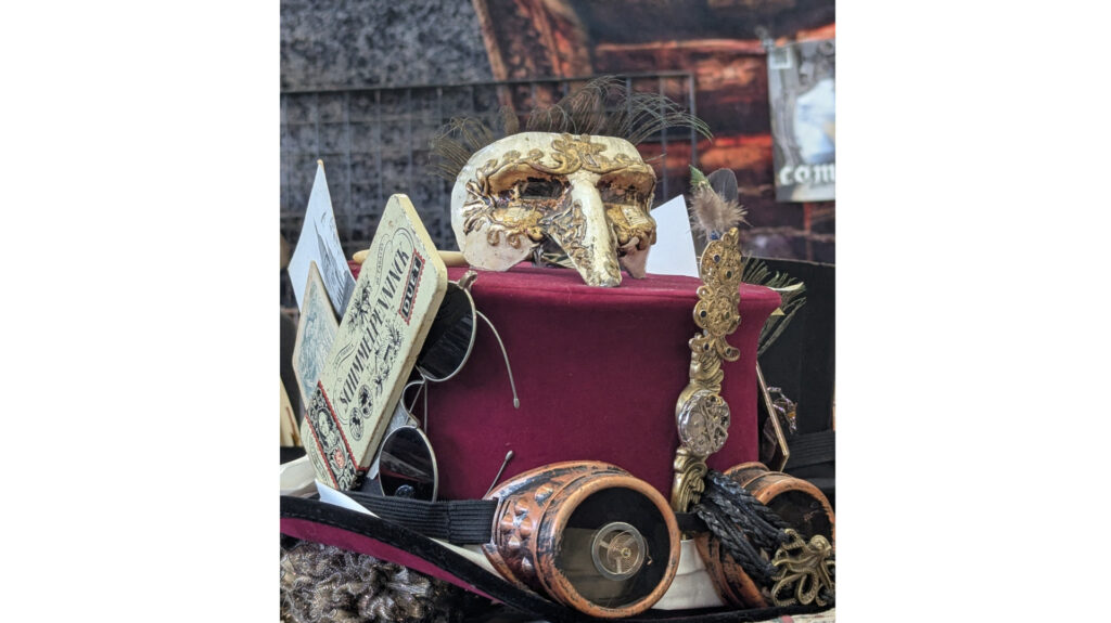 …And hats customized in our workshop… A bit “Tardis” style.