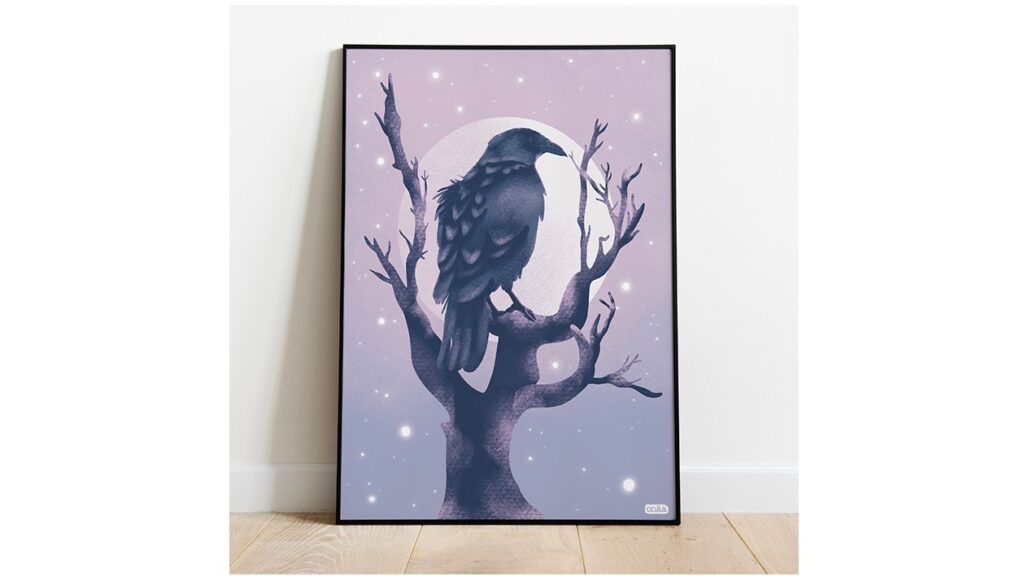 Illustration Poster Corbeau