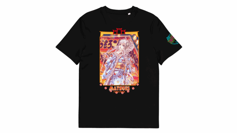 T-shirts with original illustrations in anime style.
