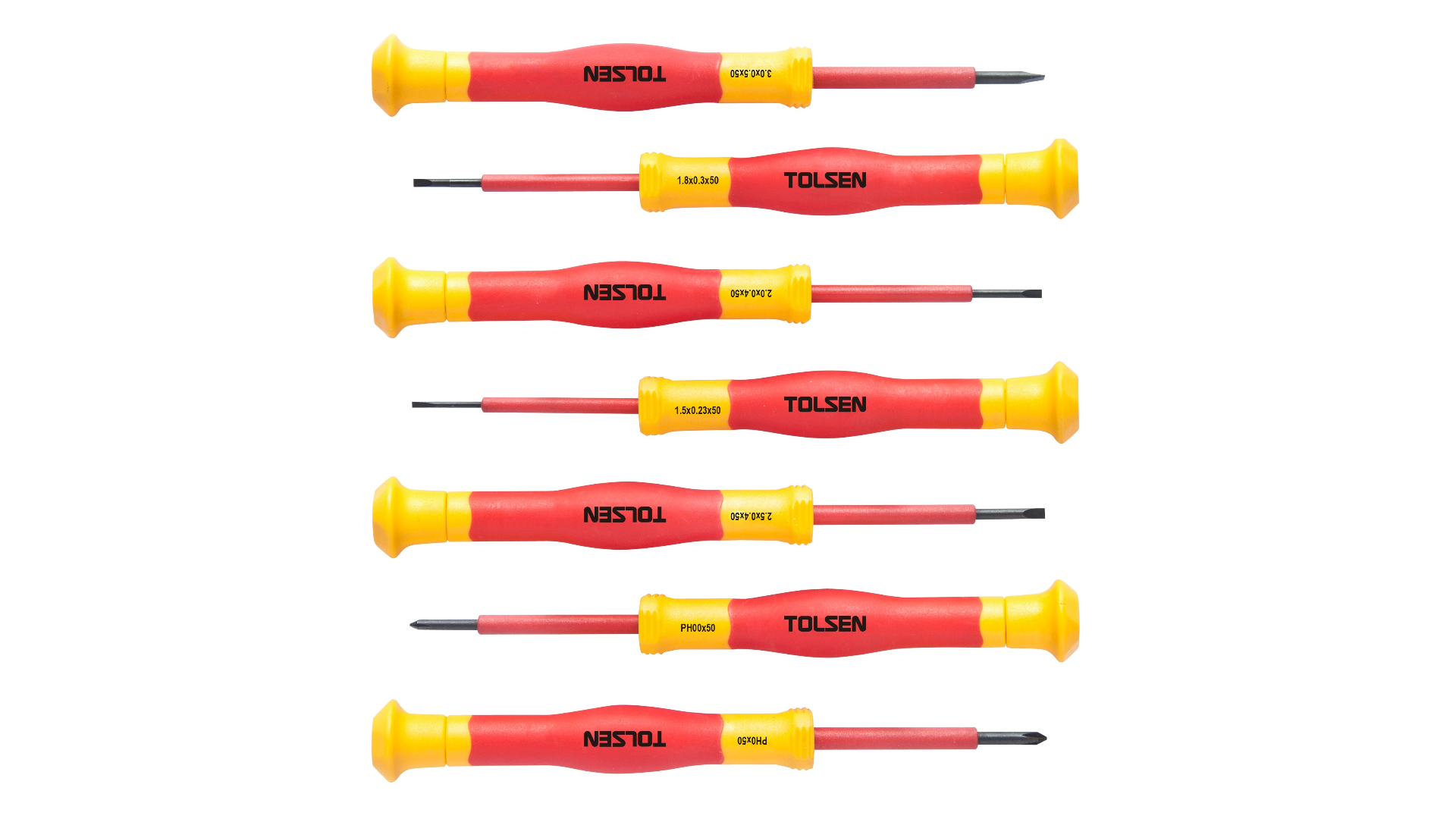 VDE Precisieschroevendraaierset 7-delig – VDE Sleufschroevendraaiers & VDE Kruiskopschroevendraaiers